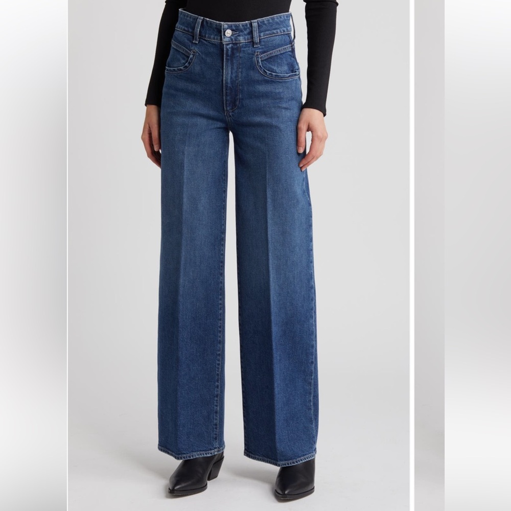 PAIGE Sasha seamed wide leg jeans size 27